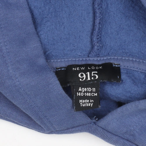New Look Girls Blue Hoodie Age 10-11 Years Pullover NY Logo