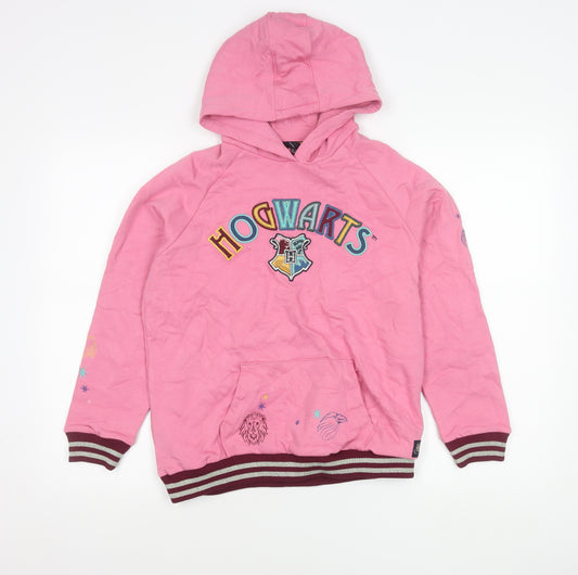 Marks and Spencer Girls Pink Harry Potter Hoodie 12-13Y Pullover