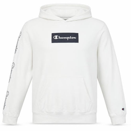 Champion Men's White Pullover Hoodie M Logo Graphic Sportswear