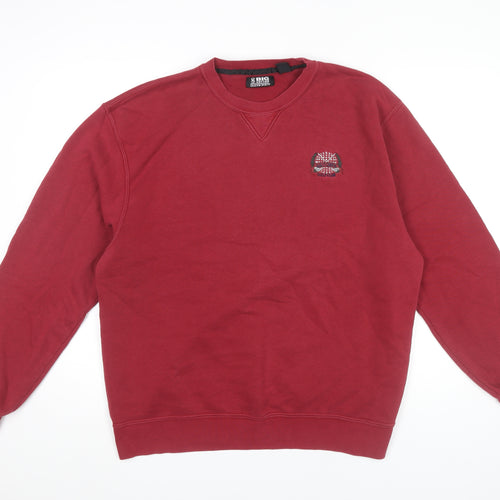 Gear For Sports Mens Red Cotton Pullover Sweatshirt Size L