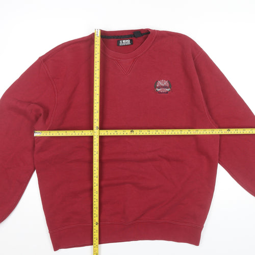 Gear For Sports Mens Red Cotton Pullover Sweatshirt Size L