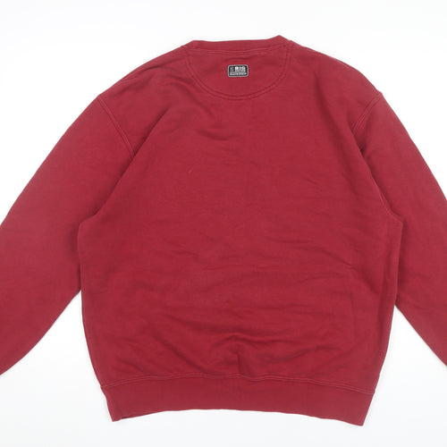 Gear For Sports Mens Red Cotton Pullover Sweatshirt Size L