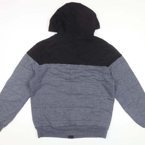Nanny State Mens Black Blue XL Full Zip Hoodie Jacket Hooded