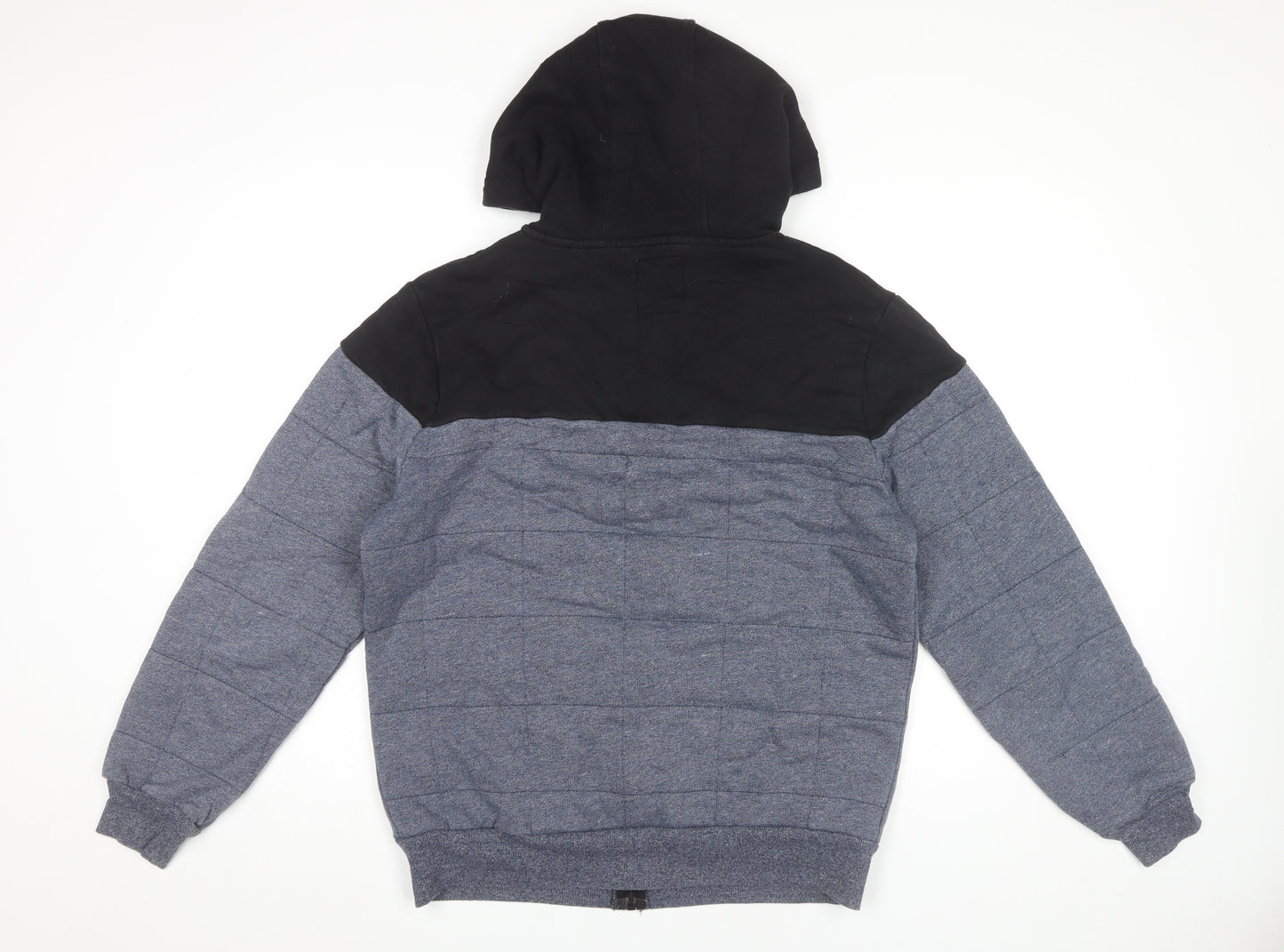 Nanny State Mens Black Blue XL Full Zip Hoodie Jacket Hooded
