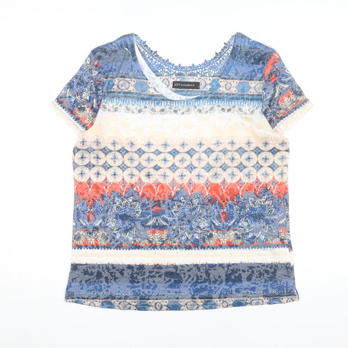 Just Elegance Womens Multicoloured Scoop Neck Tunic T-Shirt S