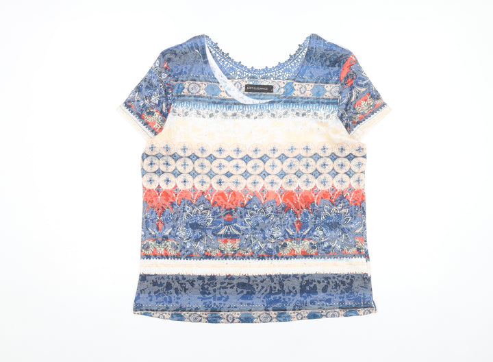 Just Elegance Womens Multicoloured Scoop Neck Tunic T-Shirt S