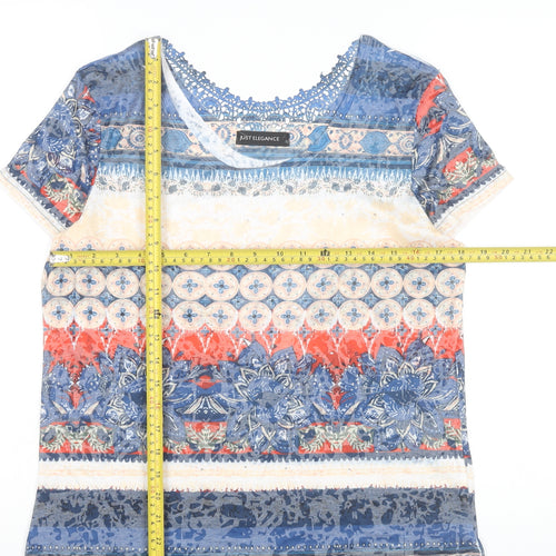 Just Elegance Womens Multicoloured Scoop Neck Tunic T-Shirt S
