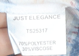 Just Elegance Womens Multicoloured Scoop Neck Tunic T-Shirt S