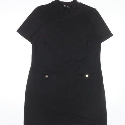 Et Vous Womens Black Size 12 Shift Dress Short Sleeve Workwear