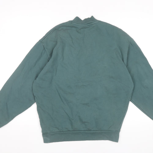 ASOS Men’s Green XS 1/4 Zip Mock Neck Sweatshirt