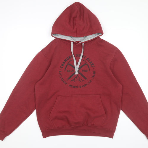 R-Life Men’s Red Pullover Hoodie Size S Graphic Print Outdoor
