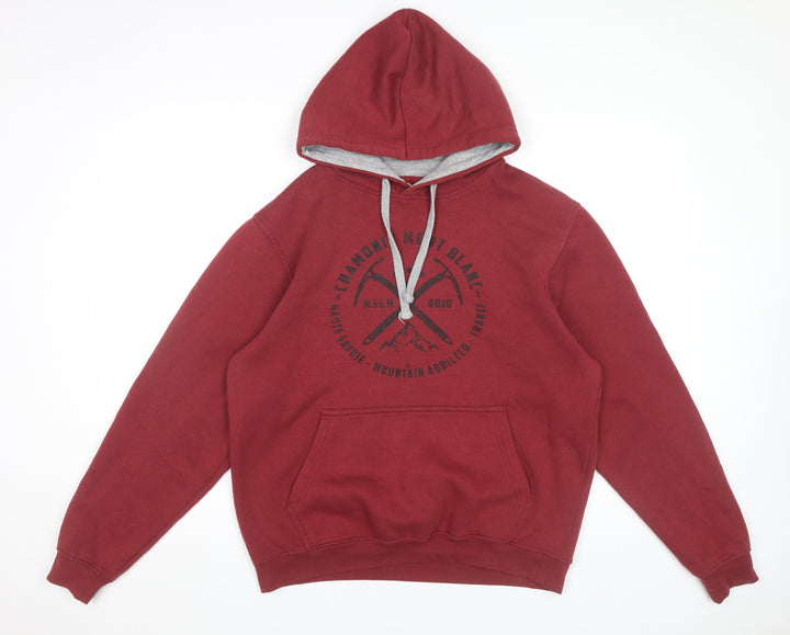 R-Life Men’s Red Pullover Hoodie Size S Graphic Print Outdoor