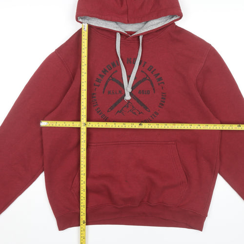 R-Life Men’s Red Pullover Hoodie Size S Graphic Print Outdoor
