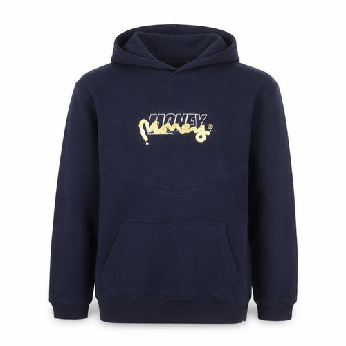 Money Boys Blue Pullover Hoodie 10-11 Years Logo Graphic Print
