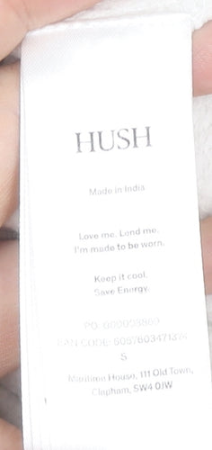 Hush Women’s Grey Cotton Sweatshirt Small Retro Stripe Crew Neck