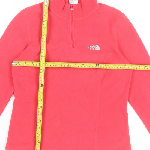The North Face Womens Pink Fleece Sweatshirt Small 1/4 Zip Outdoor