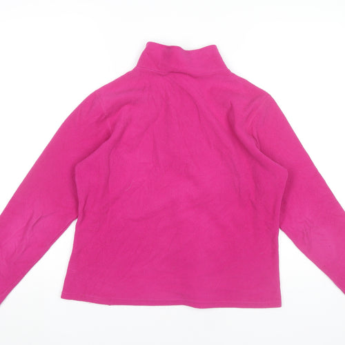 The North Face Girls Pink Fleece Sweatshirt XL (18 Years) 1/4 Zip Pullover