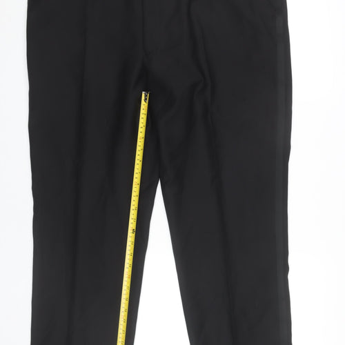 Jeff Banks Men's Black Wool Dress Pants 42in Waist Regular Fit
