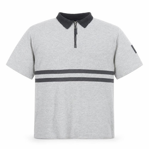 Off Shore Equipment Men’s Grey Polo Shirt L Vintage Zip Collar