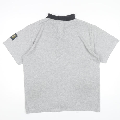 Off Shore Equipment Men’s Grey Polo Shirt L Vintage Zip Collar