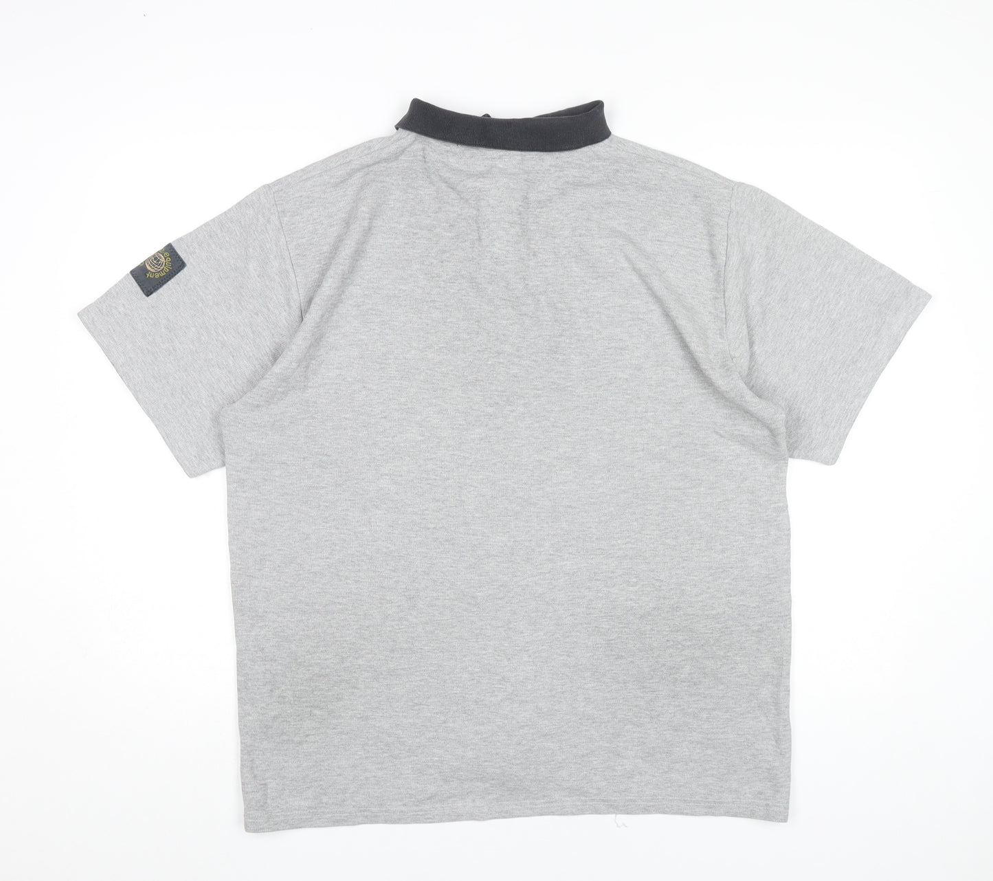 Off Shore Equipment Men’s Grey Polo Shirt L Vintage Zip Collar