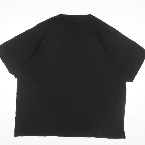 Reason Unisex Adults Black Graphic Gratitude Print T-Shirt 3XL
