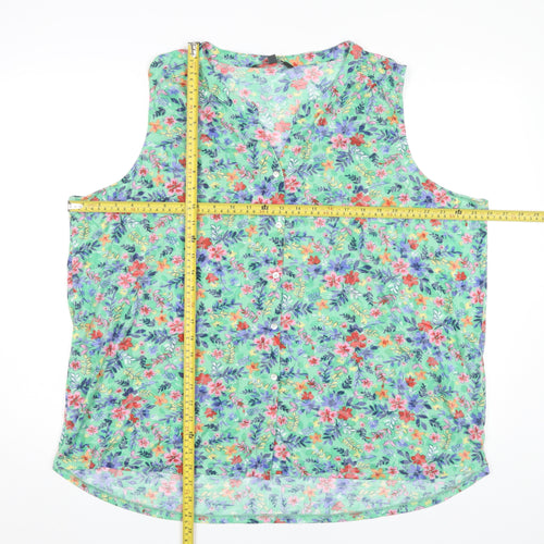Bonmarché Womens Multicoloured Floral Sleeveless Blouse Size 28