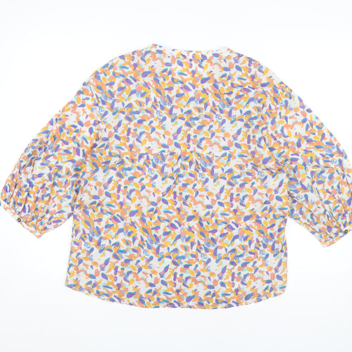 Barefoot Clothing Women’s Multicoloured Cotton Blouse UK 14 Tunic