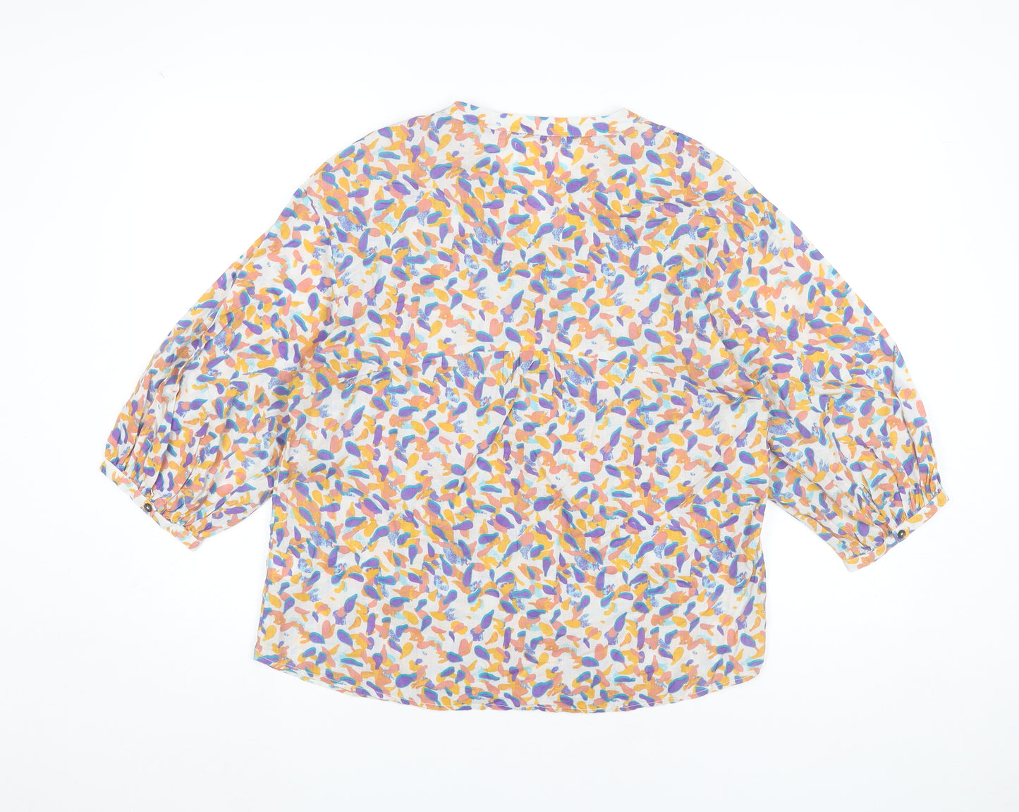 Barefoot Clothing Women’s Multicoloured Cotton Blouse UK 14 Tunic