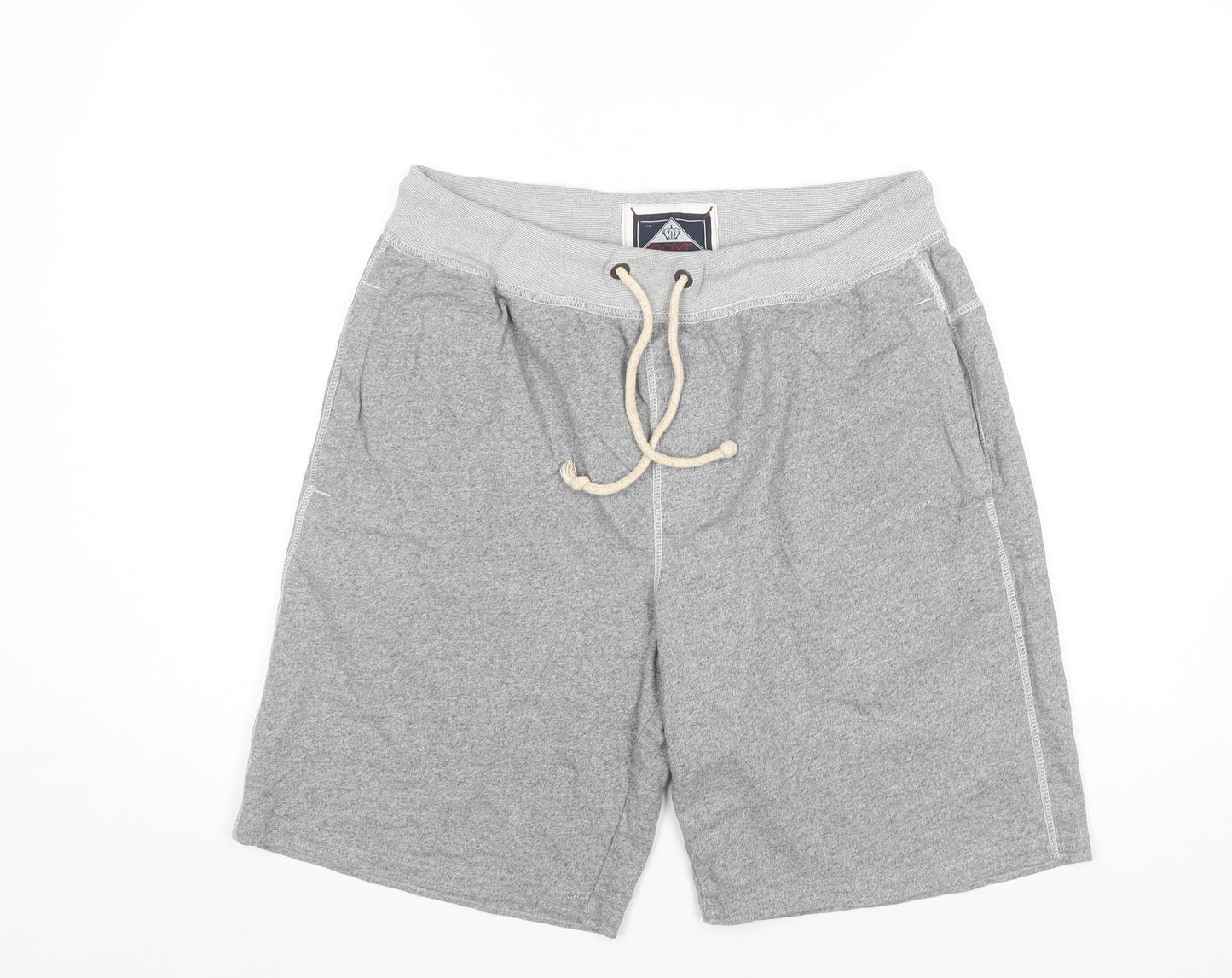 Next Mens Grey Sweat Shorts Medium Elastic Waist Drawstring Pockets