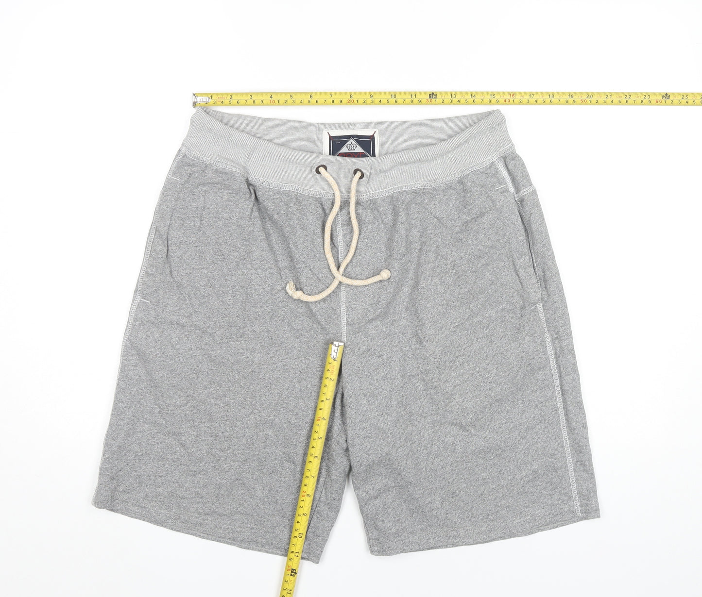 Next Mens Grey Sweat Shorts Medium Elastic Waist Drawstring Pockets