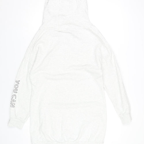 Next Girls Grey Floral Graphic Pullover Hoodie - 16 Years
