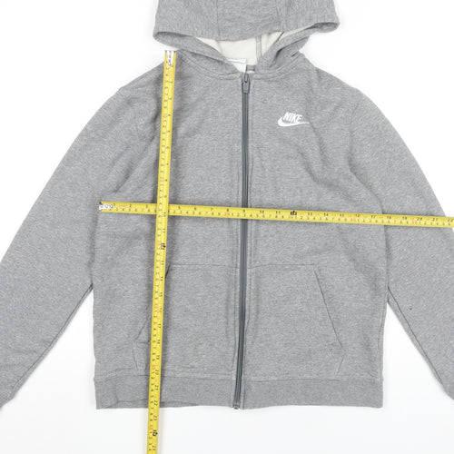 Nike Boys Grey XL Full Zip Hoodie Sweatshirt Jacket Cotton Blend