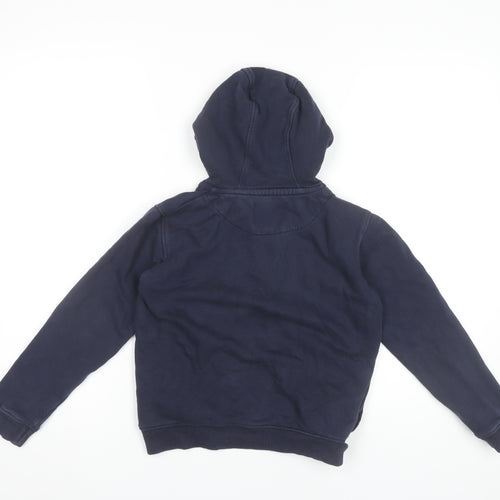 Jack Wills Boys Blue Hoodie 9-10Y Henley 1/2 Zip Cotton Blend