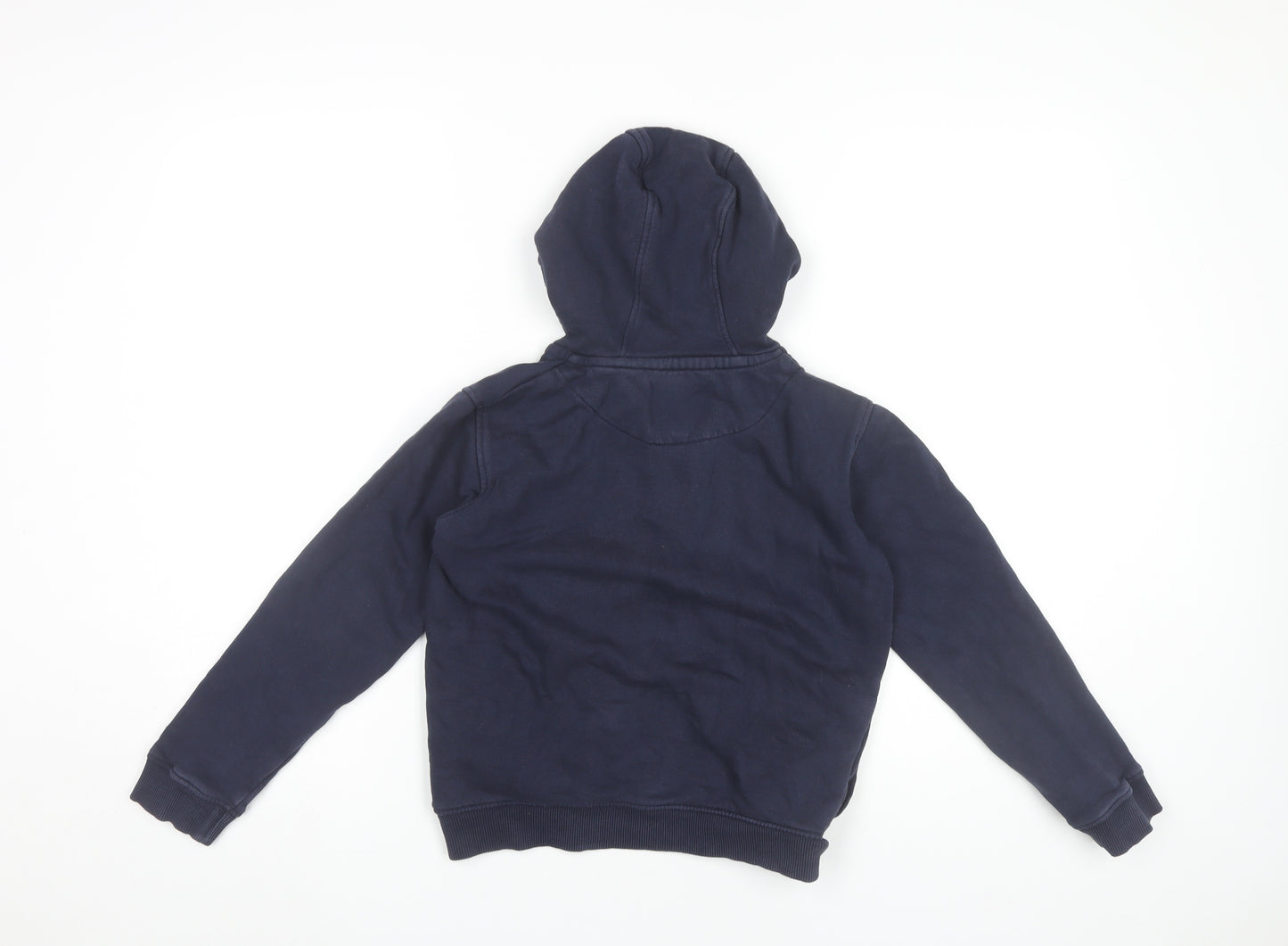 Jack Wills Boys Blue Hoodie 9-10Y Henley 1/2 Zip Cotton Blend