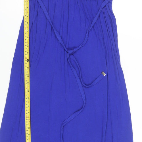 Dorothy Perkins Women’s Blue Size 6 Midi Fit & Flare Sleeveless Lace Dress