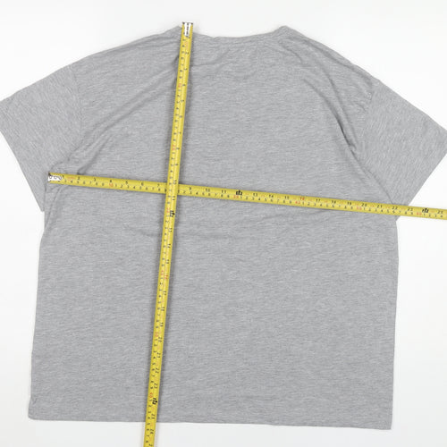 Apricot Womens Grey Heart Print T-Shirt Size 12 Short Sleeve