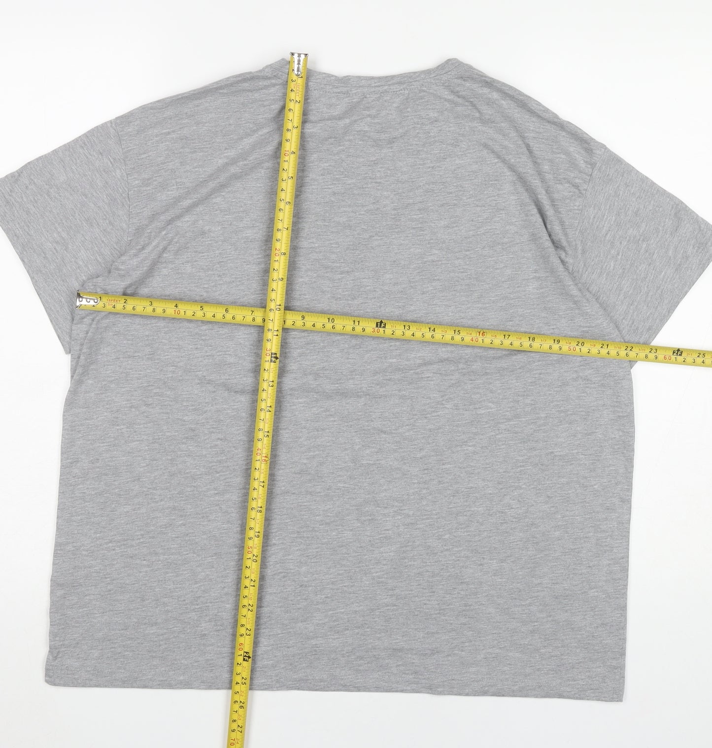 Apricot Womens Grey Heart Print T-Shirt Size 12 Short Sleeve