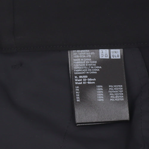 Uniqlo Women’s Black XL Chino Pleated Shorts Polyester