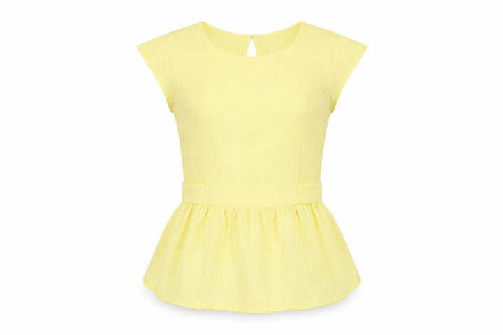 Miss Selfridge Women’s Yellow Peplum Sleeveless Blouse UK 8
