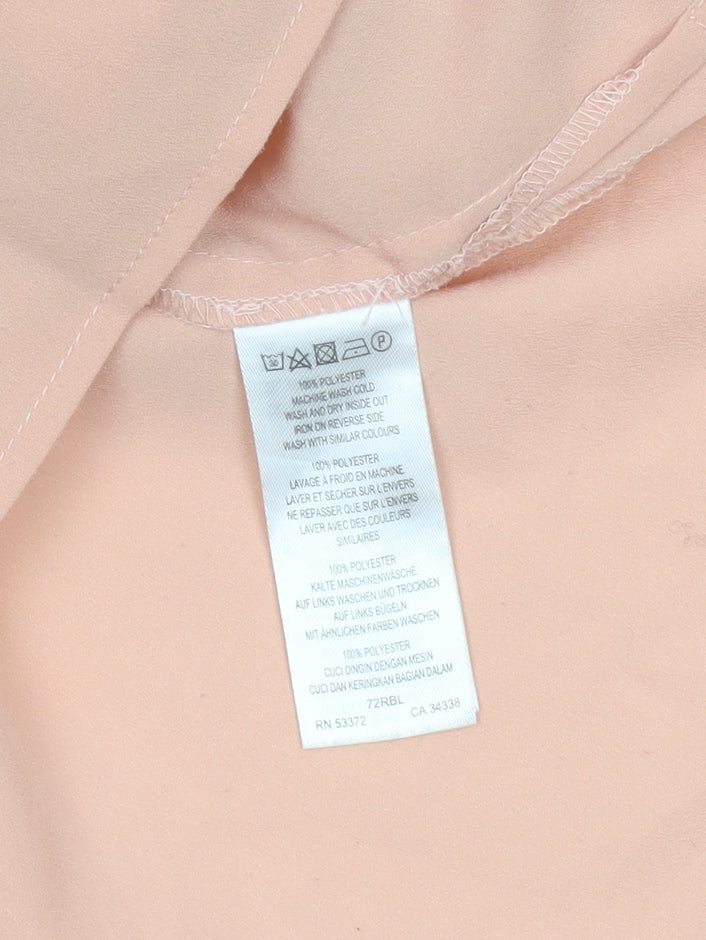 French Connection Womens Beige Tunic Blouse M V-Neck Sleeveless