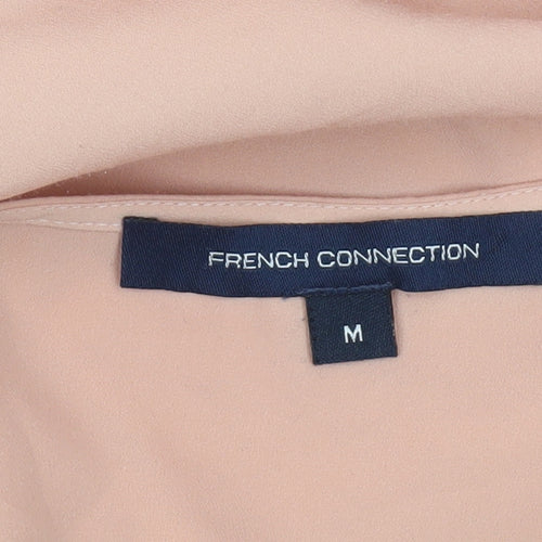French Connection Womens Beige Tunic Blouse M V-Neck Sleeveless