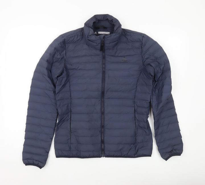 Adidas Womens Blue Puffer Jacket UK 8-10 Lightweight Insulated Coat