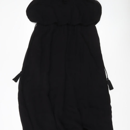 The White Company Women’s Black Ruffle Shift Dress Size 16
