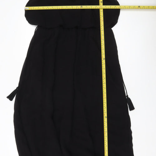 The White Company Women’s Black Ruffle Shift Dress Size 16