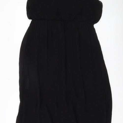 The White Company Women’s Black Ruffle Shift Dress Size 16