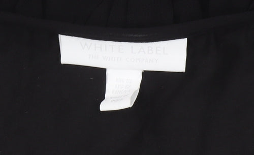 The White Company Women’s Black Ruffle Shift Dress Size 16