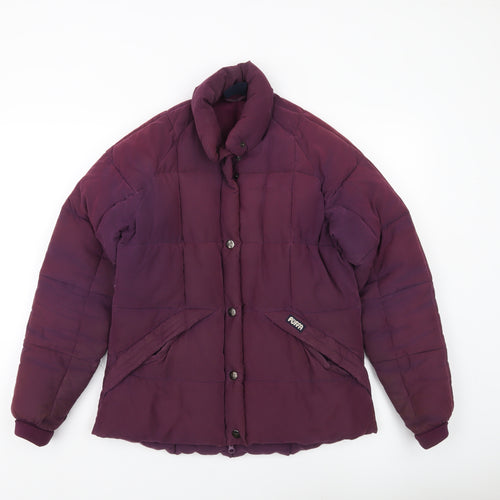 Puffa Womens Purple Size 10 Puffer Jacket Insulated Winter Coat