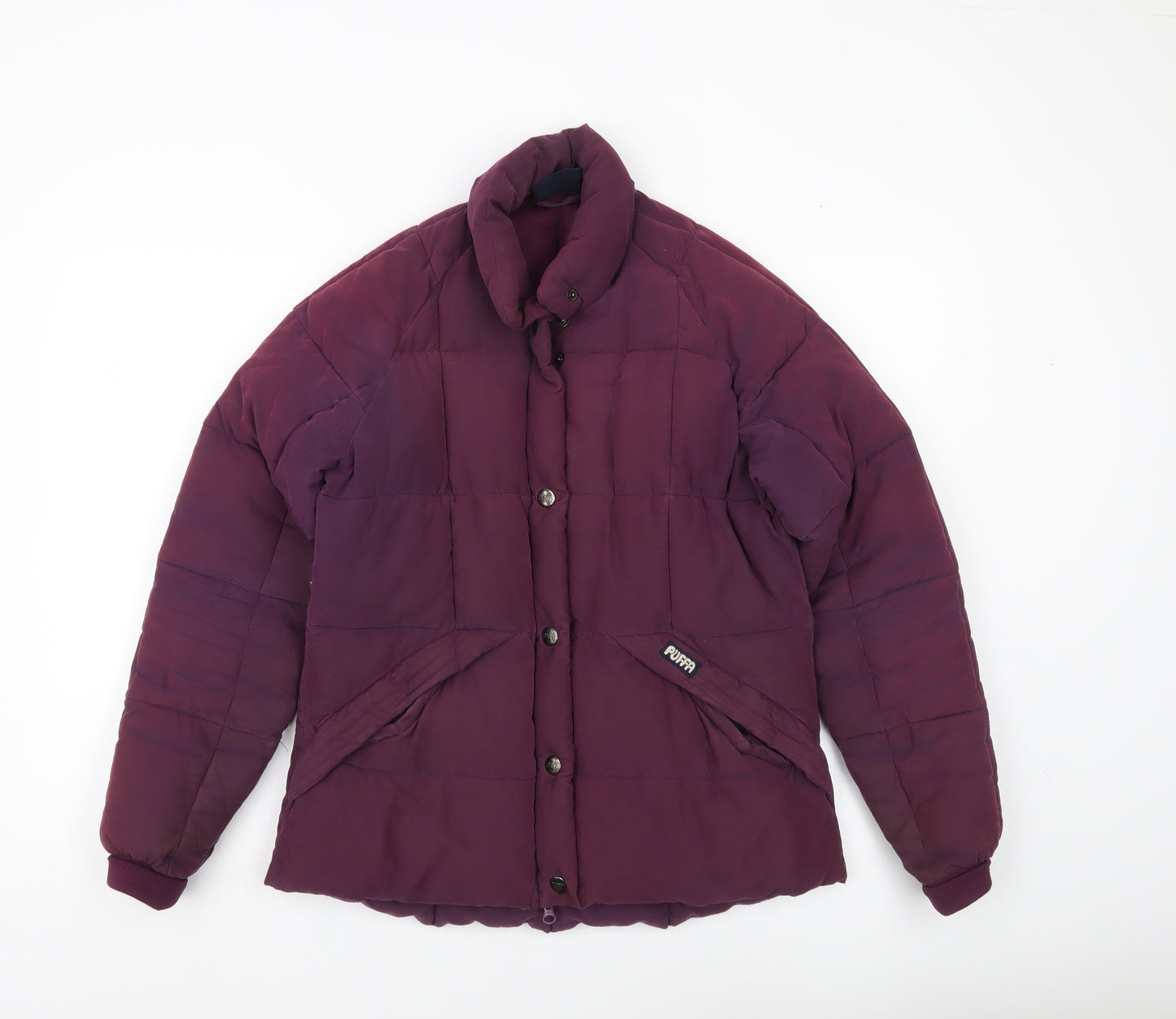 Puffa Womens Purple Size 10 Puffer Jacket Insulated Winter Coat
