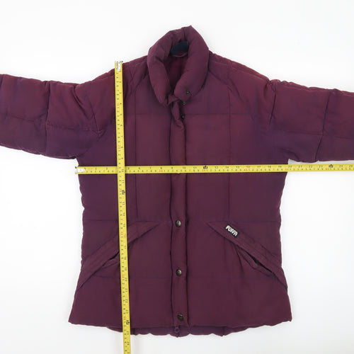 Puffa Womens Purple Size 10 Puffer Jacket Insulated Winter Coat